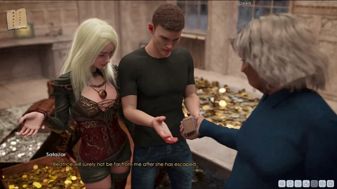 Three dimensional, 3d, blonde big tits