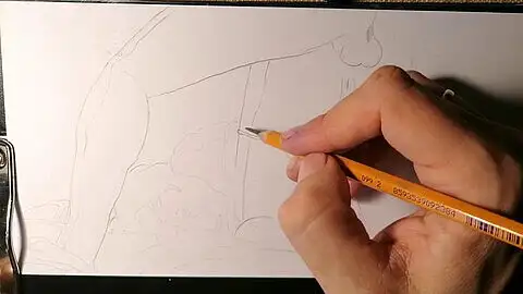 Live drawing, x art, pounding